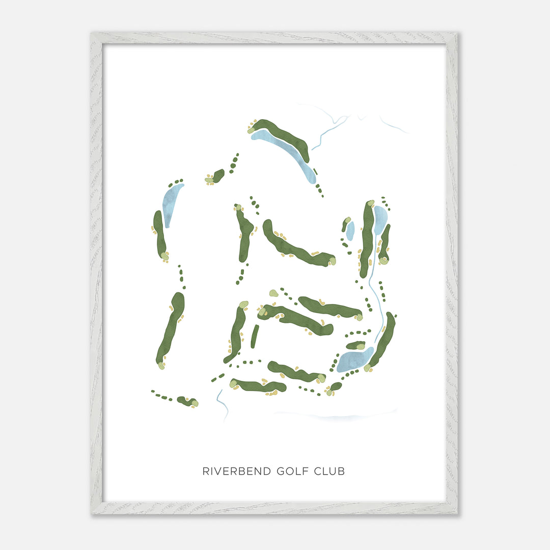Print of Riverbend Golf Club Modern Map