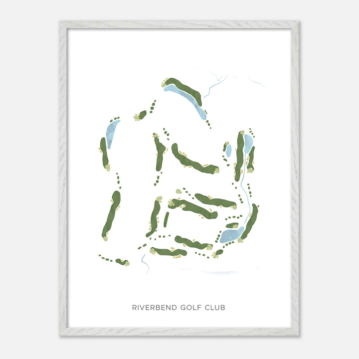 Print of Riverbend Golf Club Modern Map