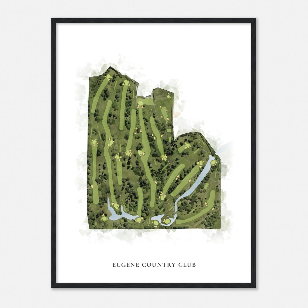 Print of Eugene Country Club Classic Map