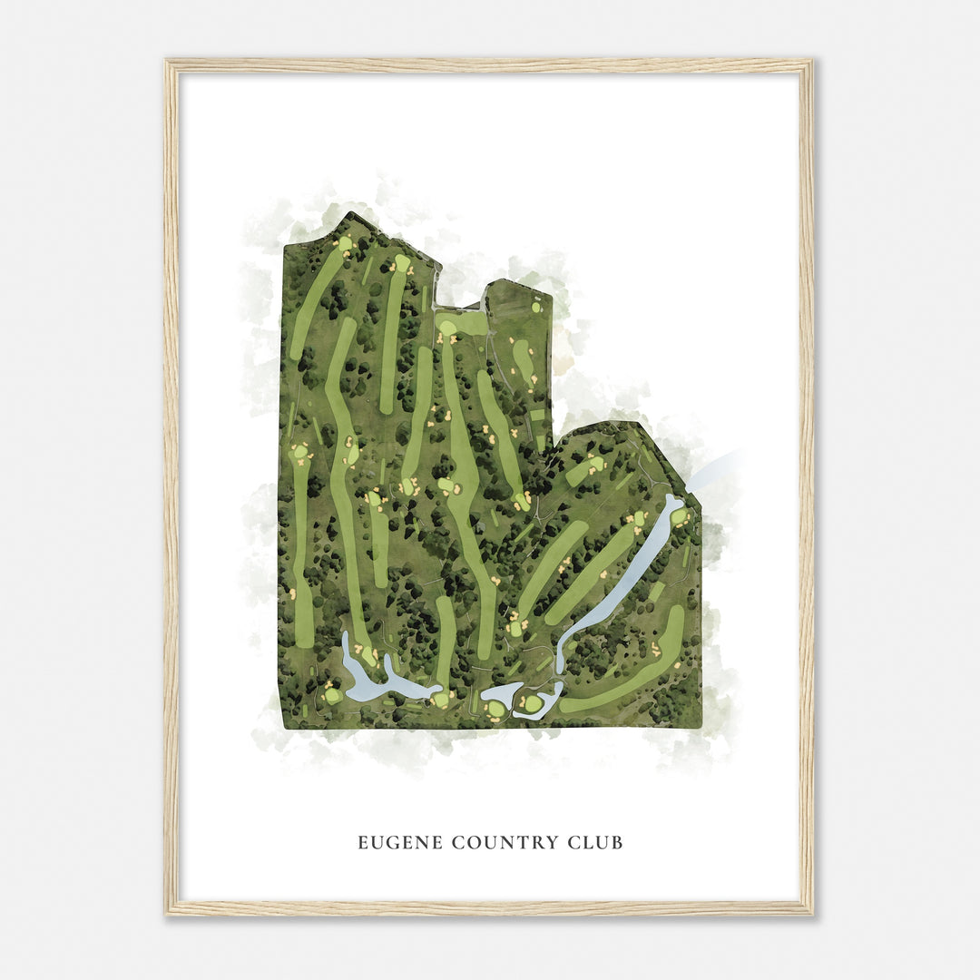 Print of Eugene Country Club Classic Map