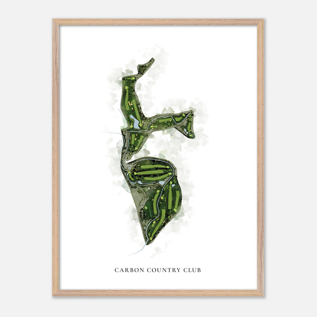 Print of Carbon Country Club Classic Map