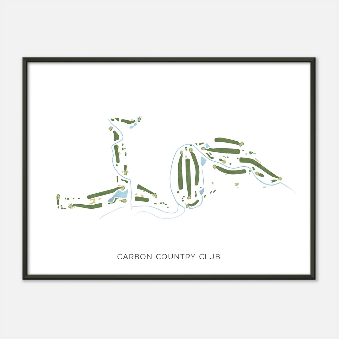 Print of Carbon Country Club Modern Map