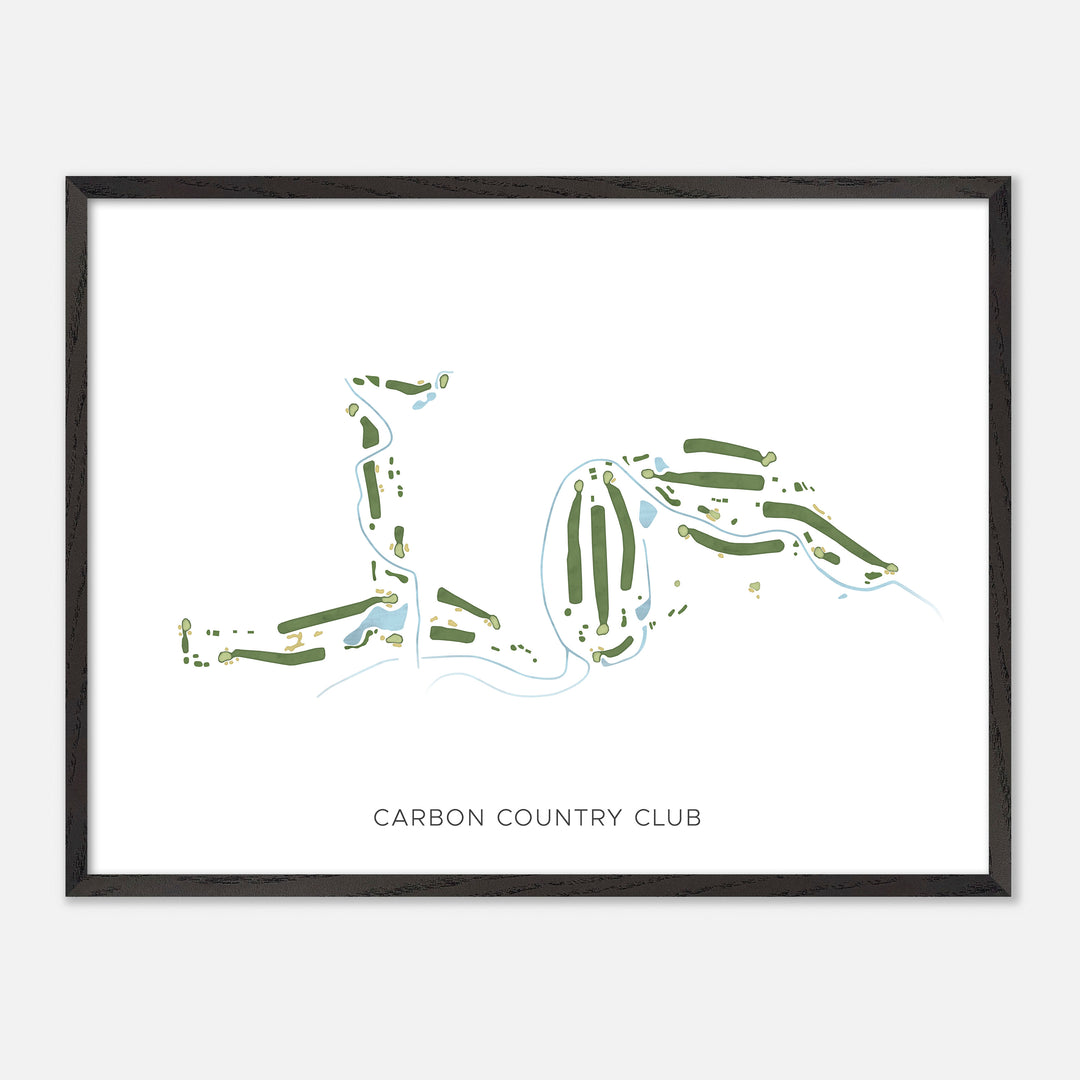 Print of Carbon Country Club Modern Map