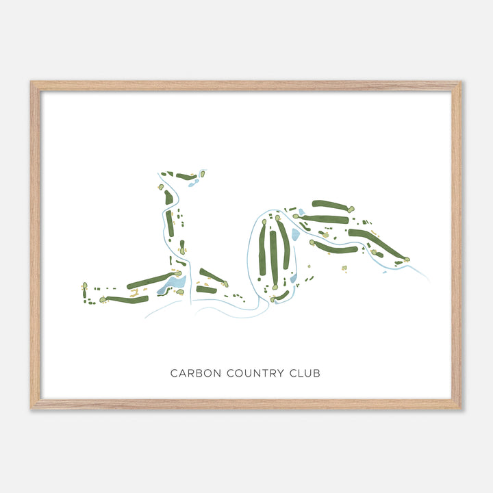 Print of Carbon Country Club Modern Map