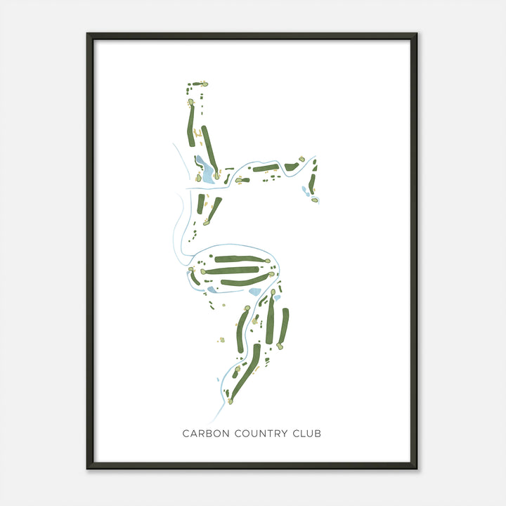Print of Carbon Country Club Modern Map