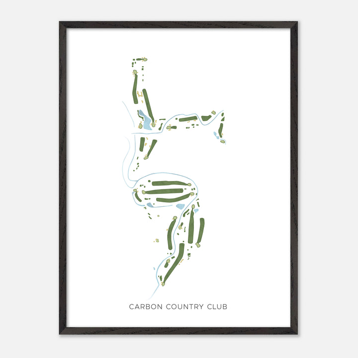 Print of Carbon Country Club Modern Map