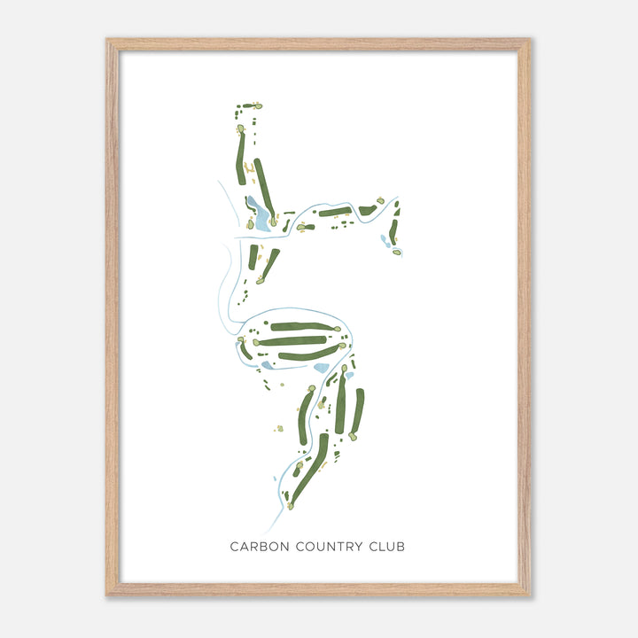 Print of Carbon Country Club Modern Map