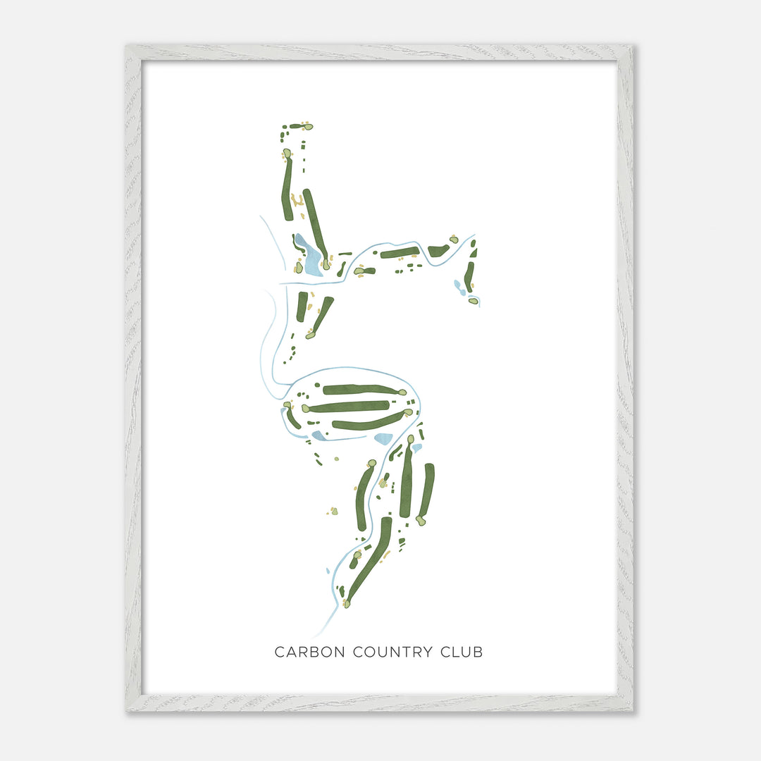 Print of Carbon Country Club Modern Map