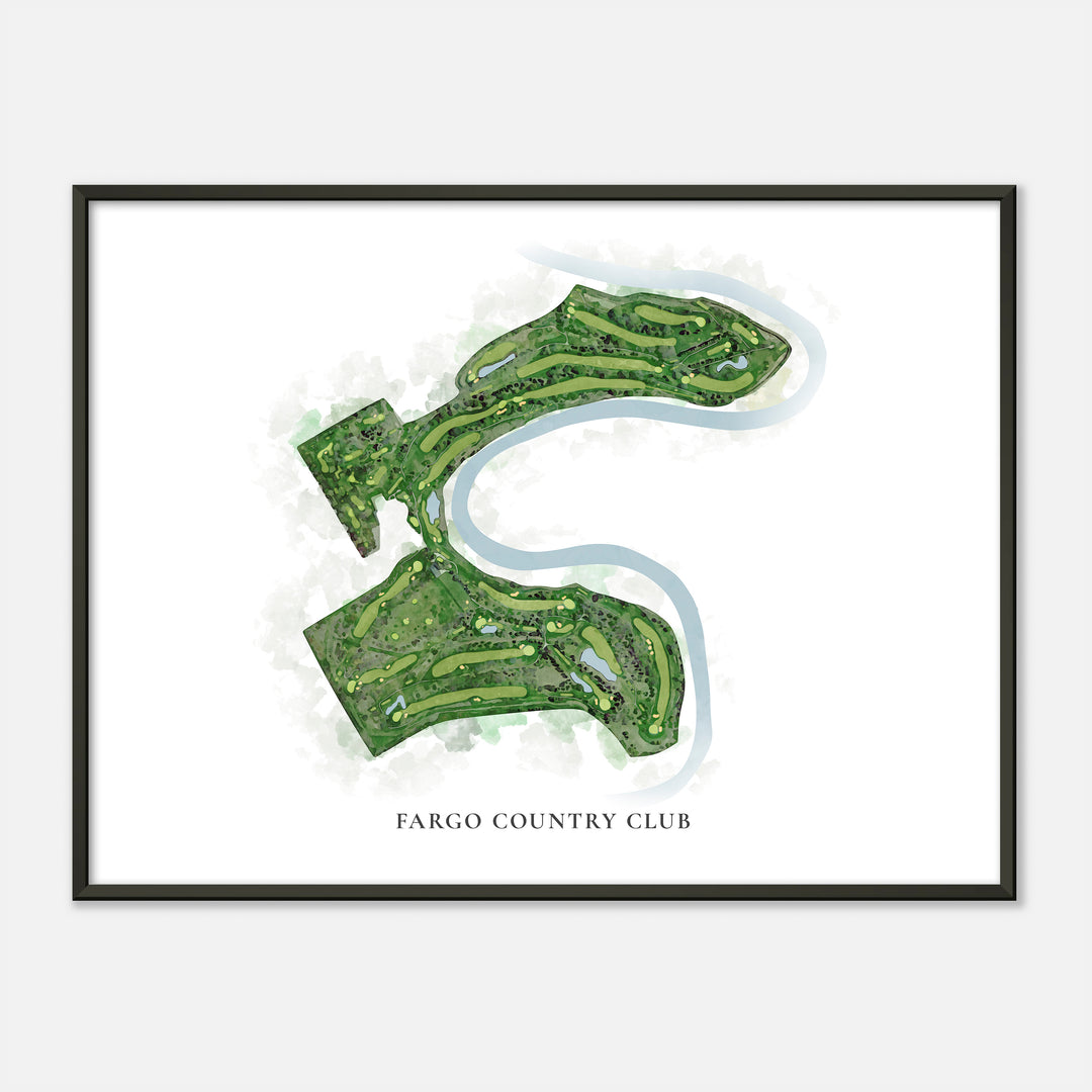 Print of Fargo Country Club Classic Map