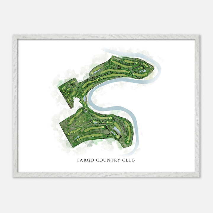 Print of Fargo Country Club Classic Map