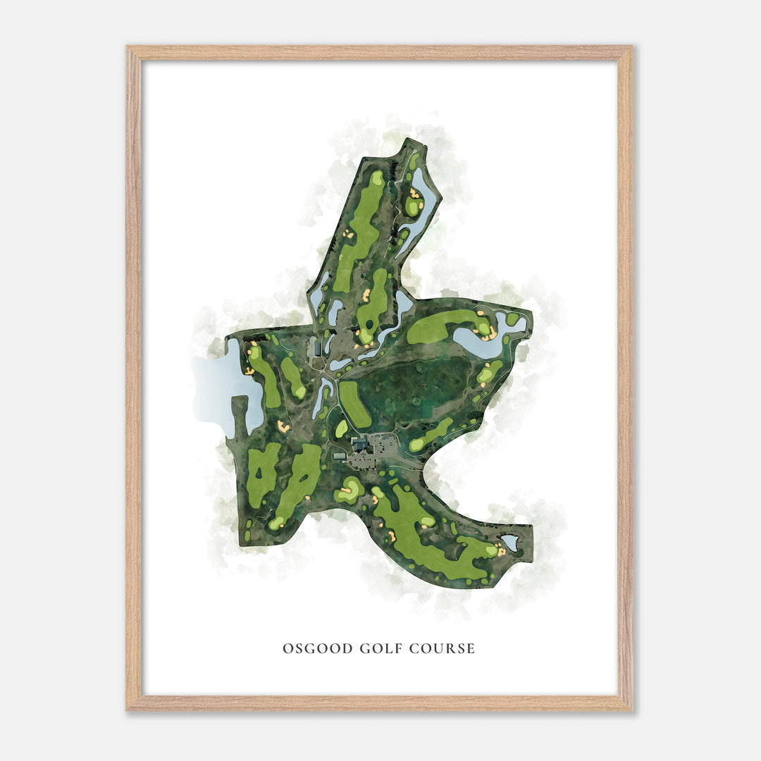 Print of Osgood Golf Course Classic Map