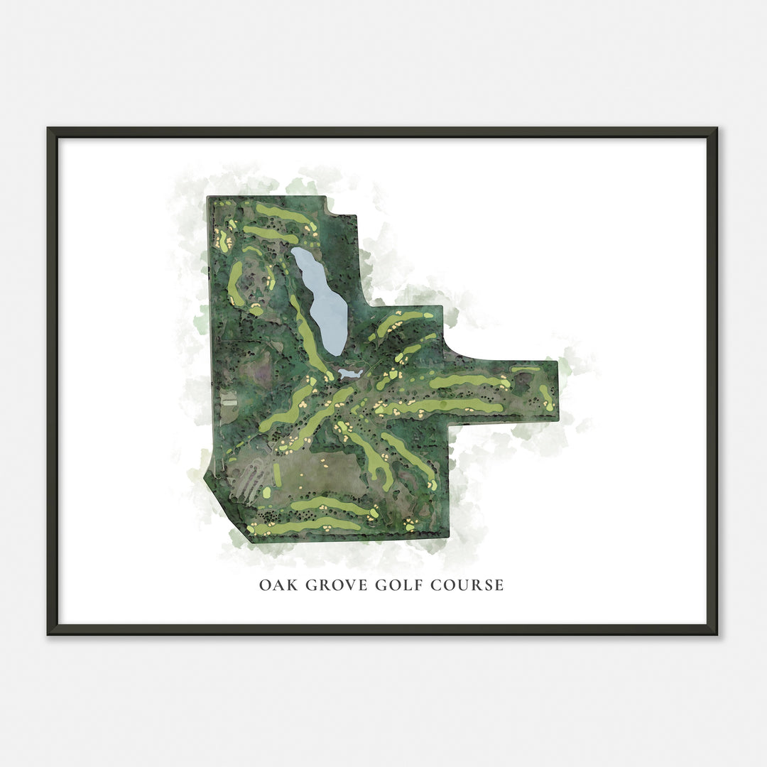 Print of Oak Grove Golf Course Classic Map