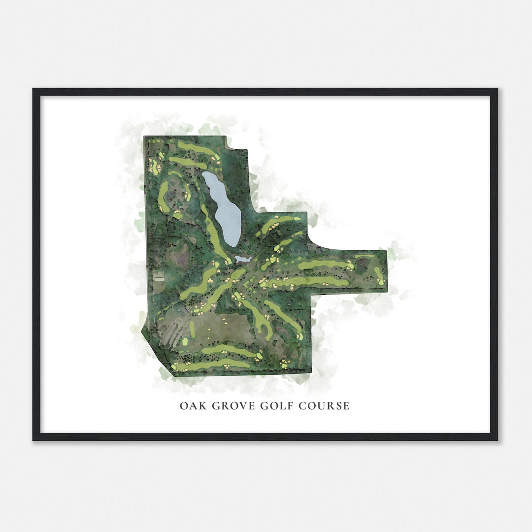 Print of Oak Grove Golf Course Classic Map