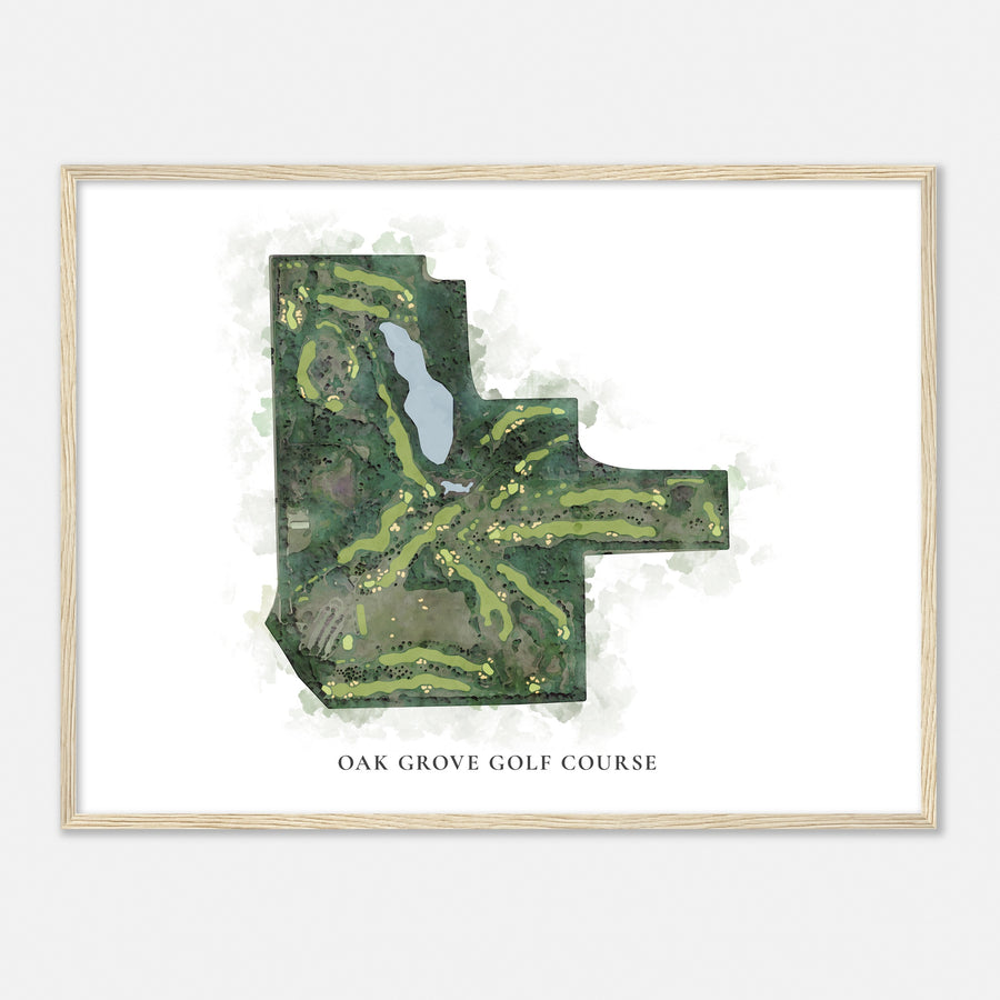 Print of Oak Grove Golf Course Classic Map