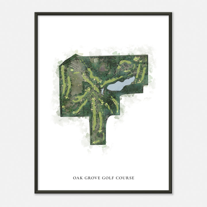 Print of Oak Grove Golf Course Classic Map