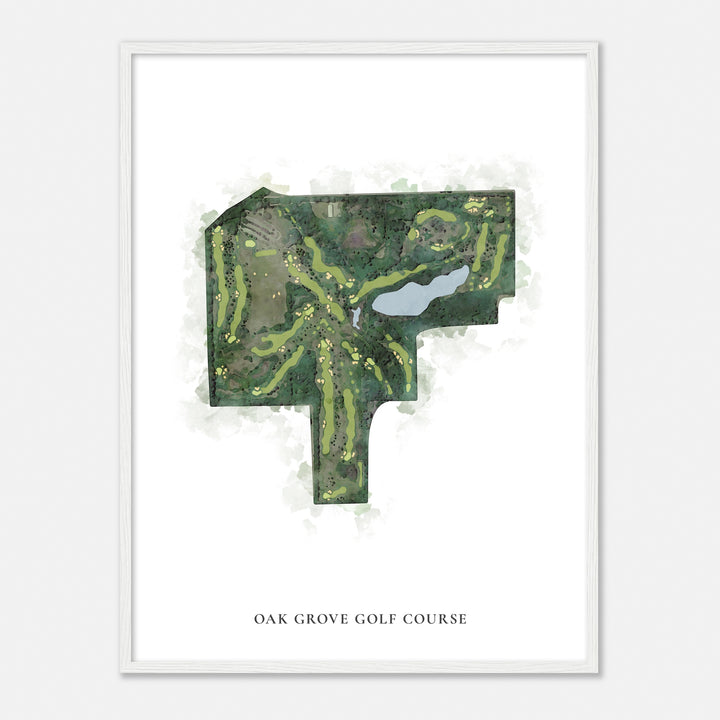 Print of Oak Grove Golf Course Classic Map