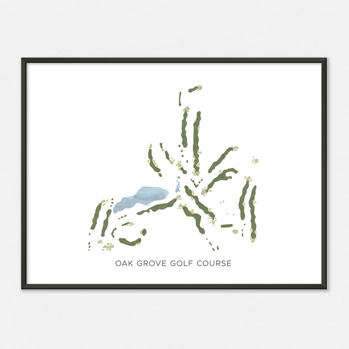 Print of Oak Grove Golf Course Modern Map