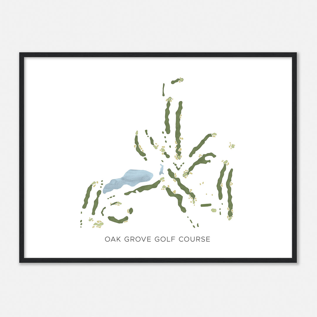 Print of Oak Grove Golf Course Modern Map