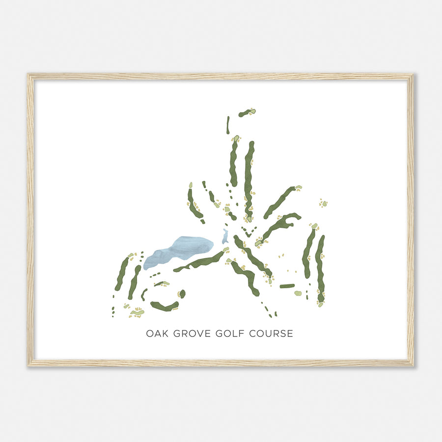 Print of Oak Grove Golf Course Modern Map