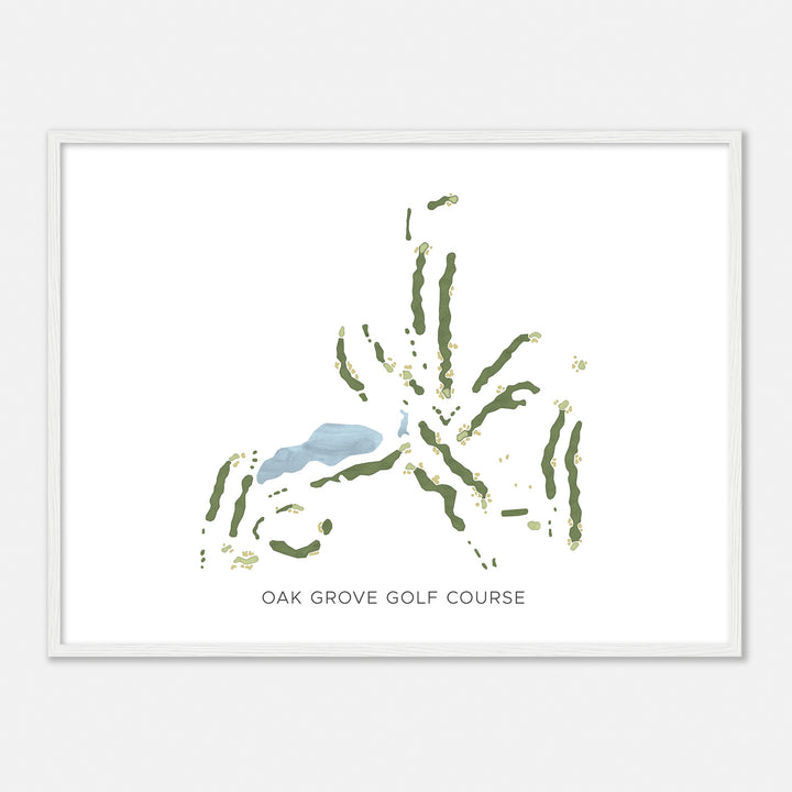 Print of Oak Grove Golf Course Modern Map