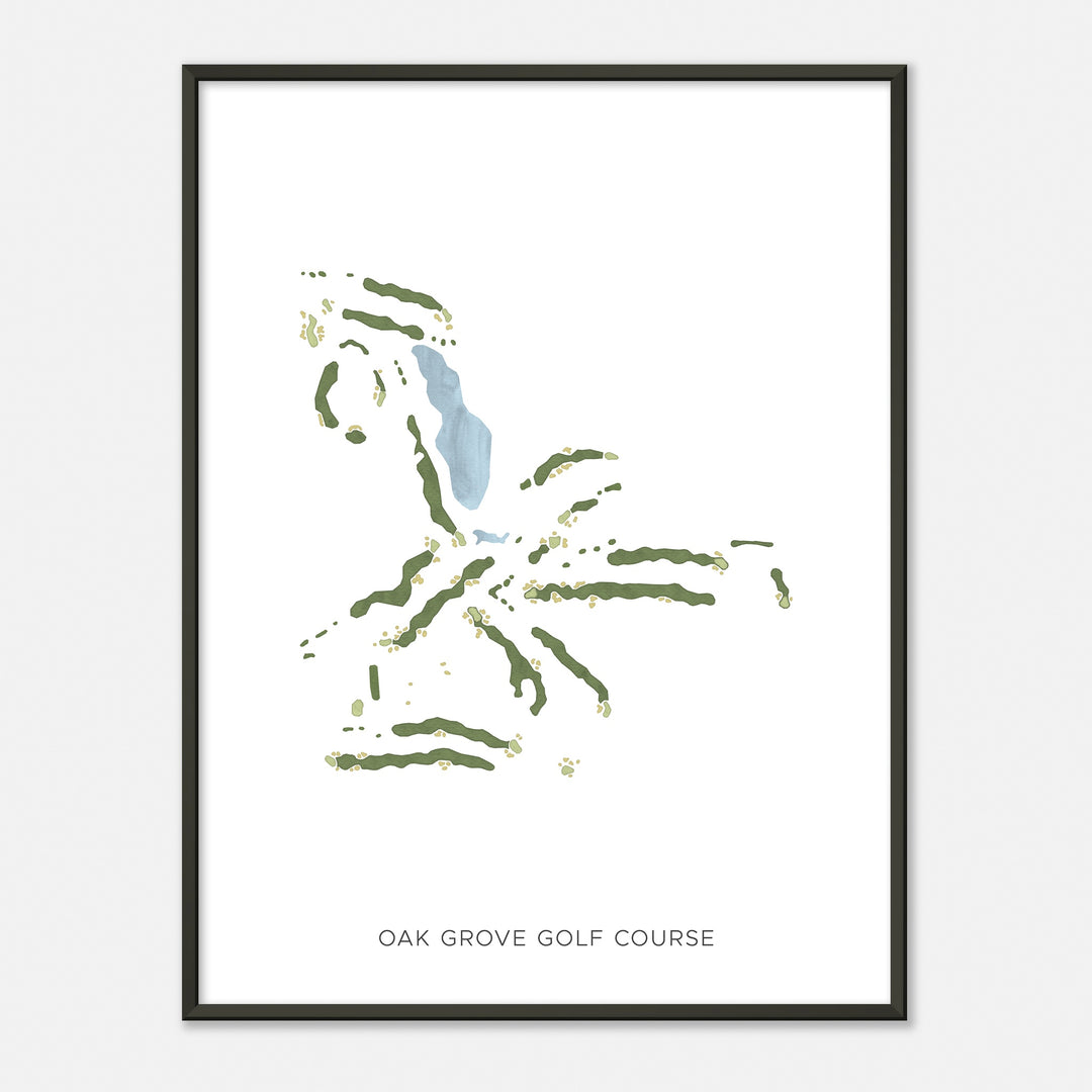 Print of Oak Grove Golf Course Modern Map