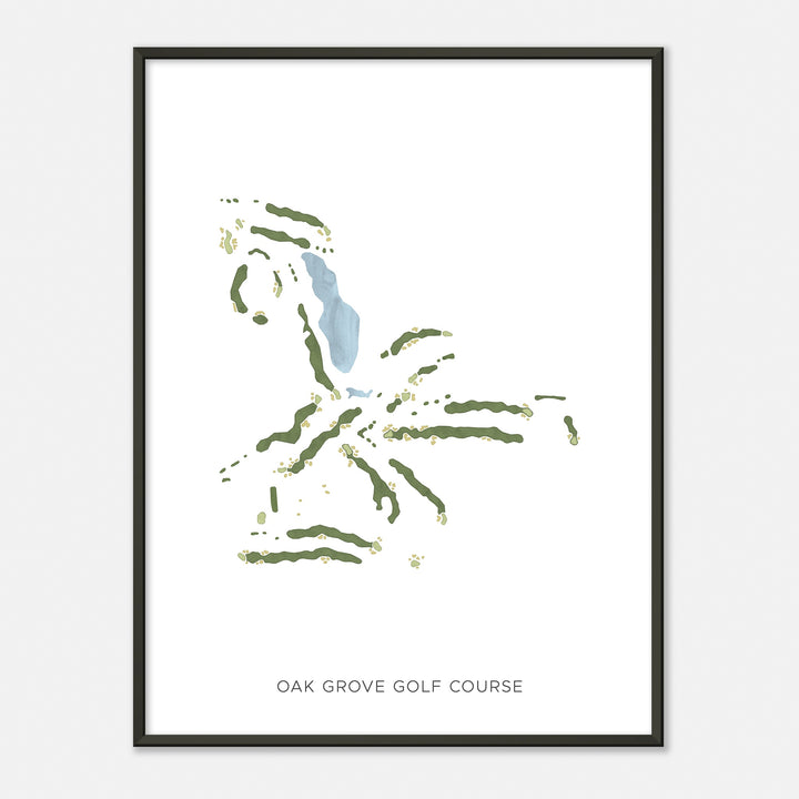 Print of Oak Grove Golf Course Modern Map