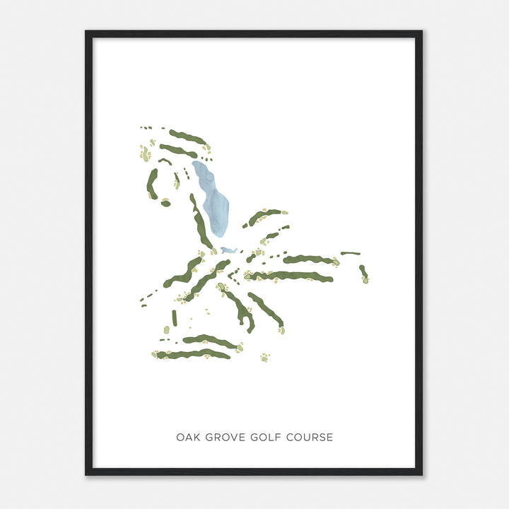 Print of Oak Grove Golf Course Modern Map