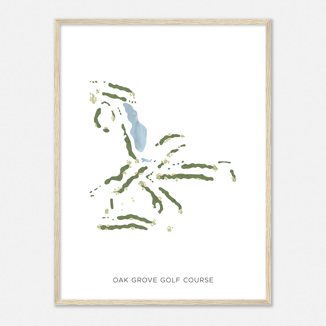 Print of Oak Grove Golf Course Modern Map