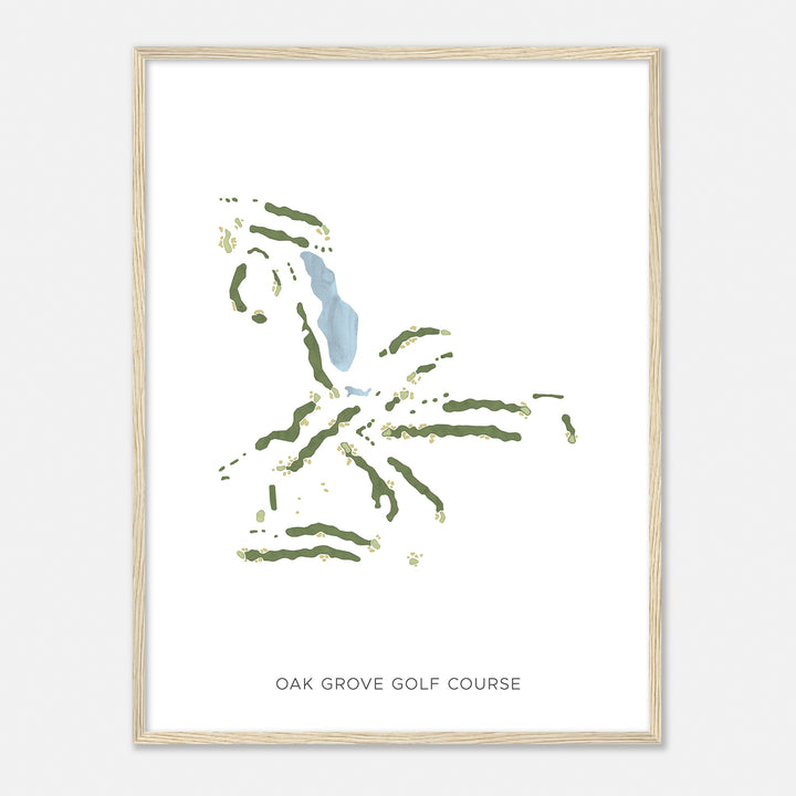 Print of Oak Grove Golf Course Modern Map