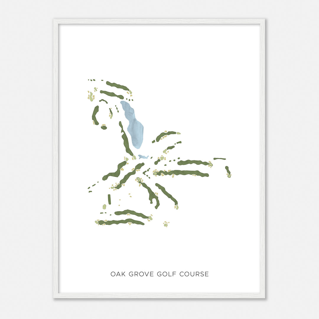 Print of Oak Grove Golf Course Modern Map
