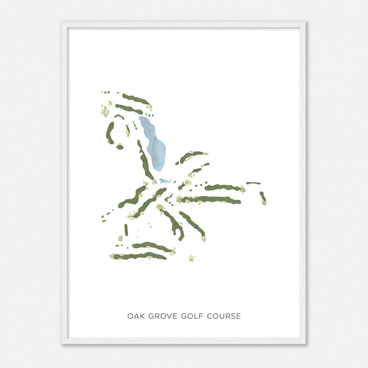 Print of Oak Grove Golf Course Modern Map