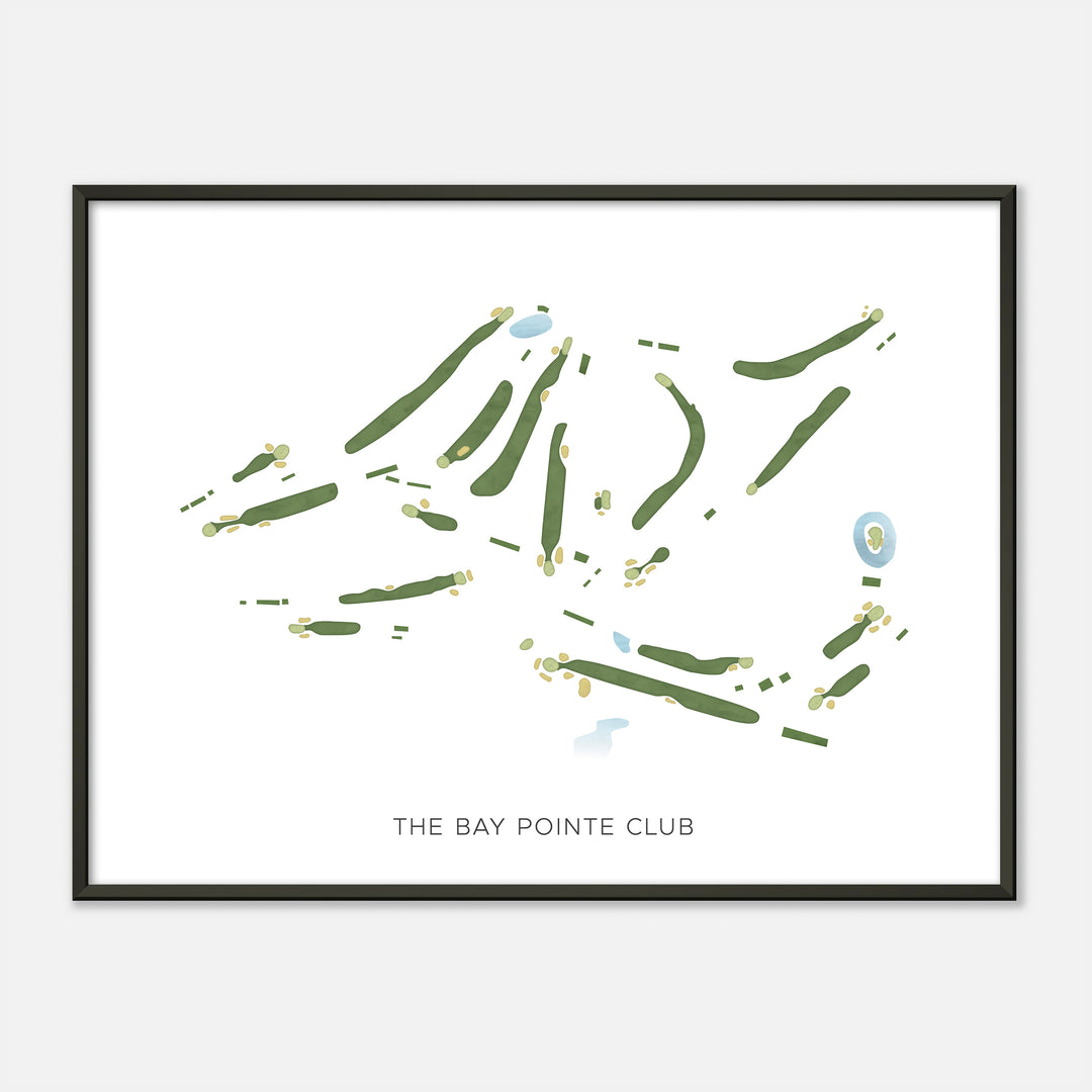 Print of The Bay Pointe Club Modern Map