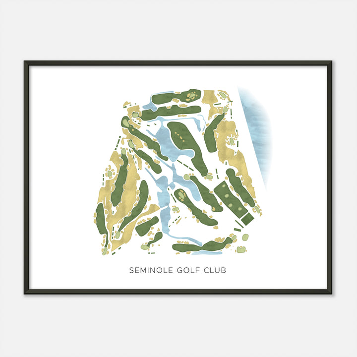 Print of Seminole Golf Club Modern Map
