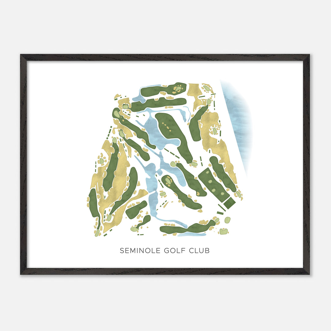 Print of Seminole Golf Club Modern Map