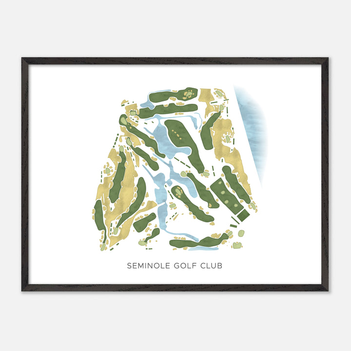 Print of Seminole Golf Club Modern Map