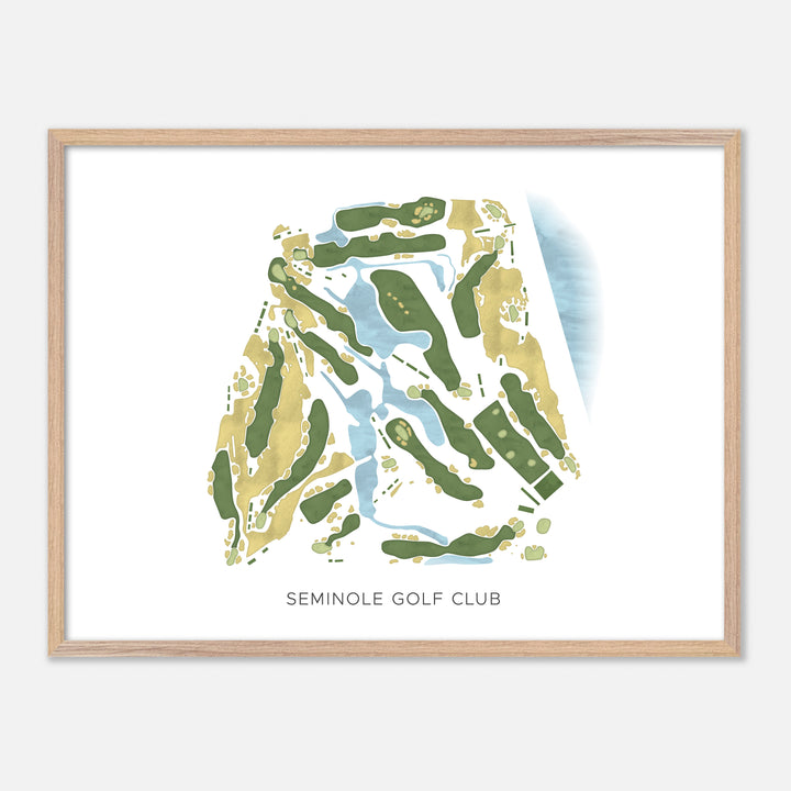 Print of Seminole Golf Club Modern Map
