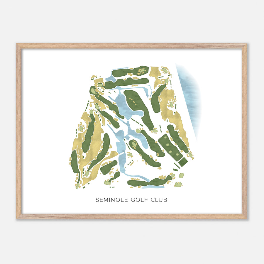 Print of Seminole Golf Club Modern Map