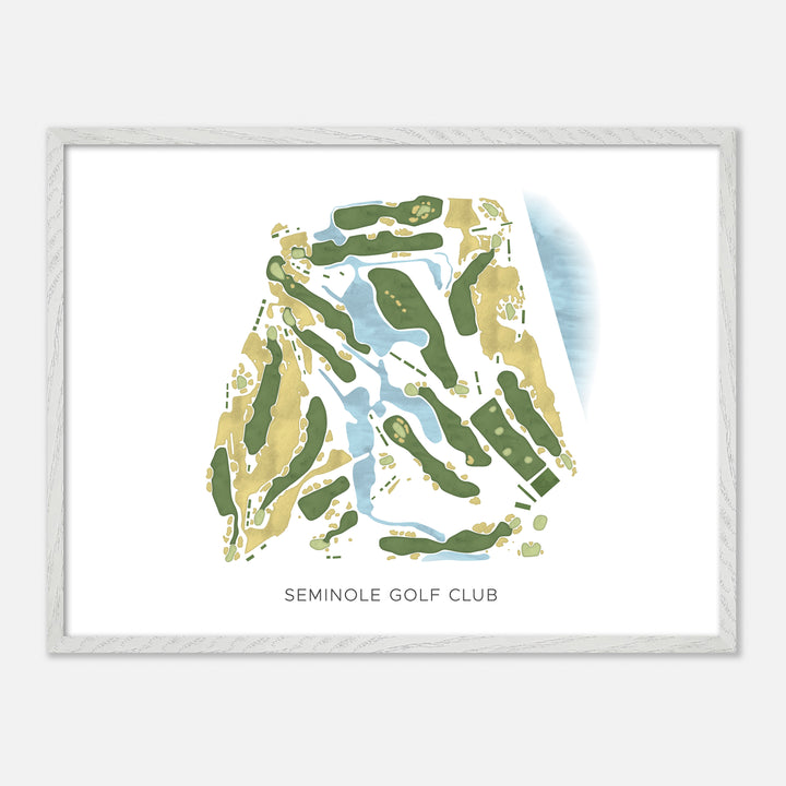 Print of Seminole Golf Club Modern Map