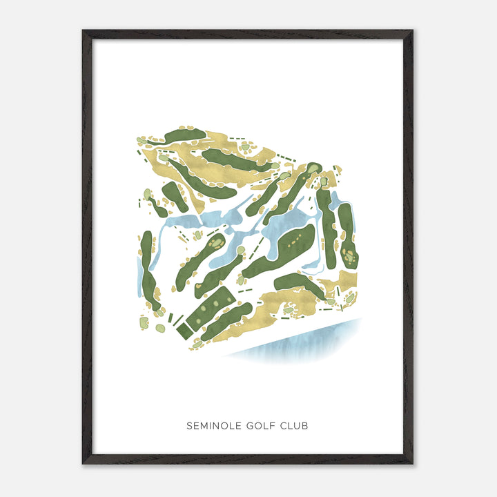 Print of Seminole Golf Club Modern Map