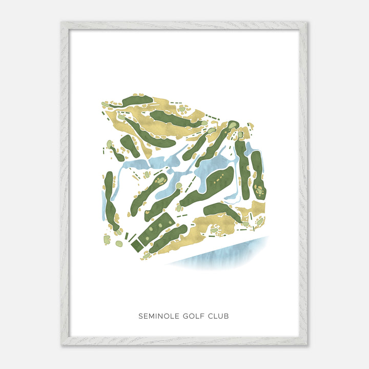 Print of Seminole Golf Club Modern Map