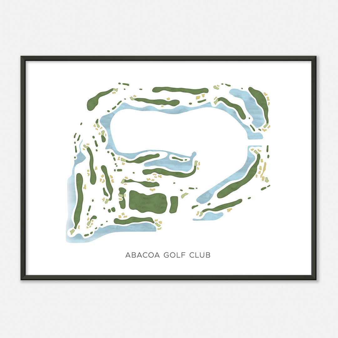 Print of Abacoa Golf Club Modern Map