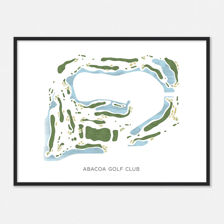 Print of Abacoa Golf Club Modern Map