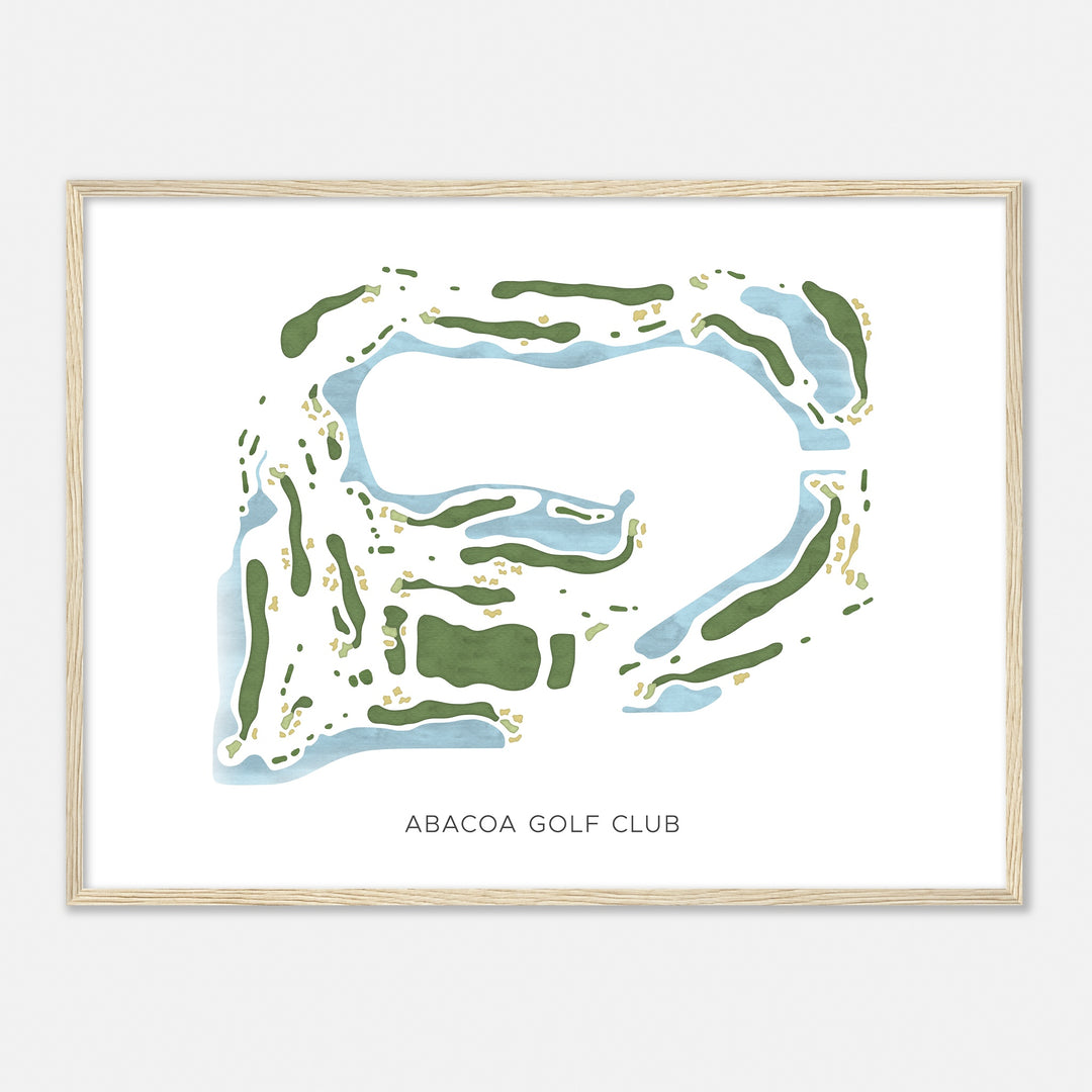 Print of Abacoa Golf Club Modern Map