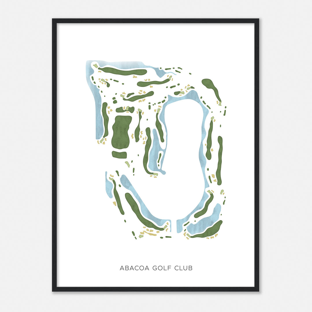 Print of Abacoa Golf Club Modern Map