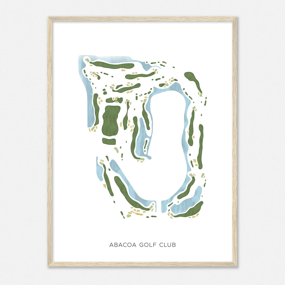 Print of Abacoa Golf Club Modern Map