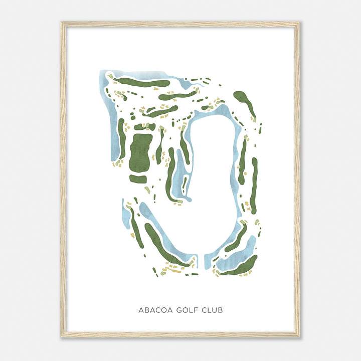 Print of Abacoa Golf Club Modern Map