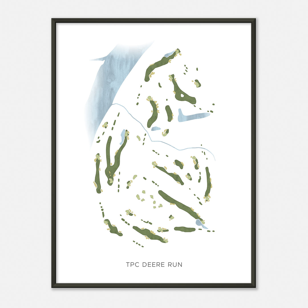 Print of Tpc Deere Run Modern Map