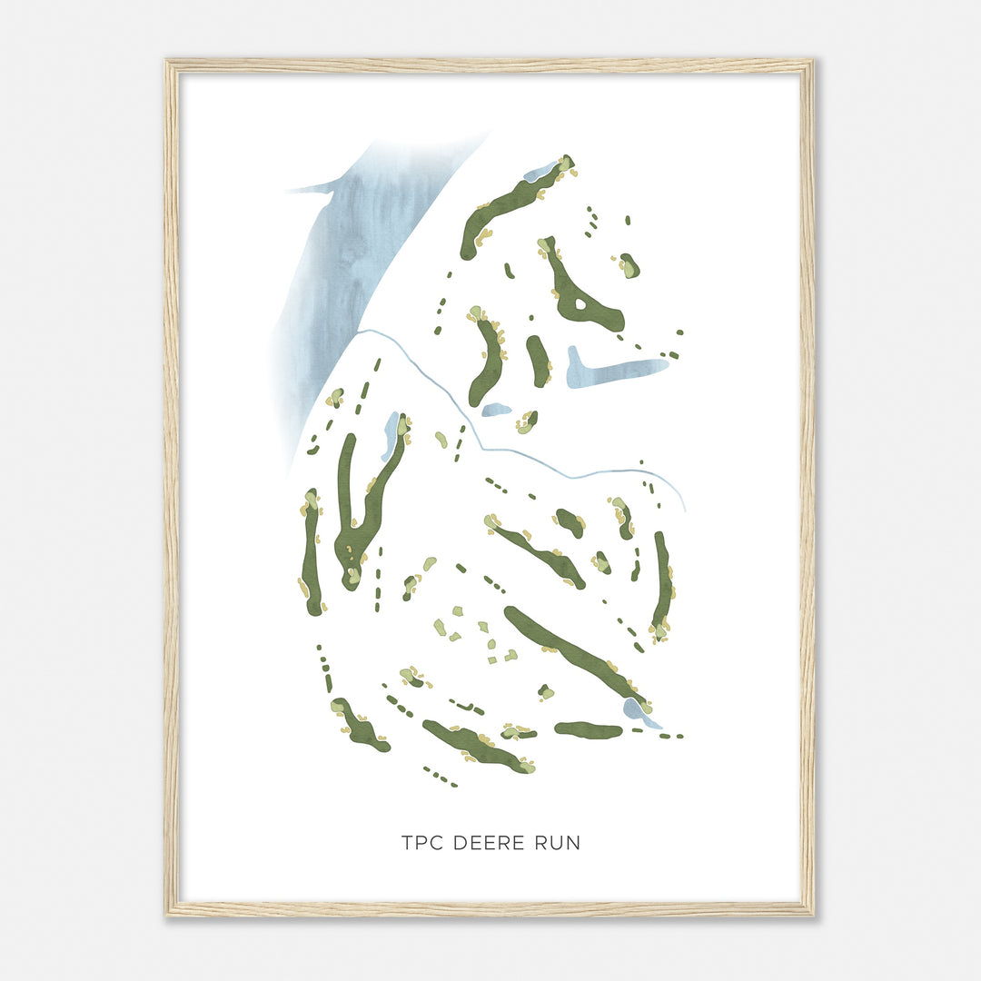 Print of Tpc Deere Run Modern Map
