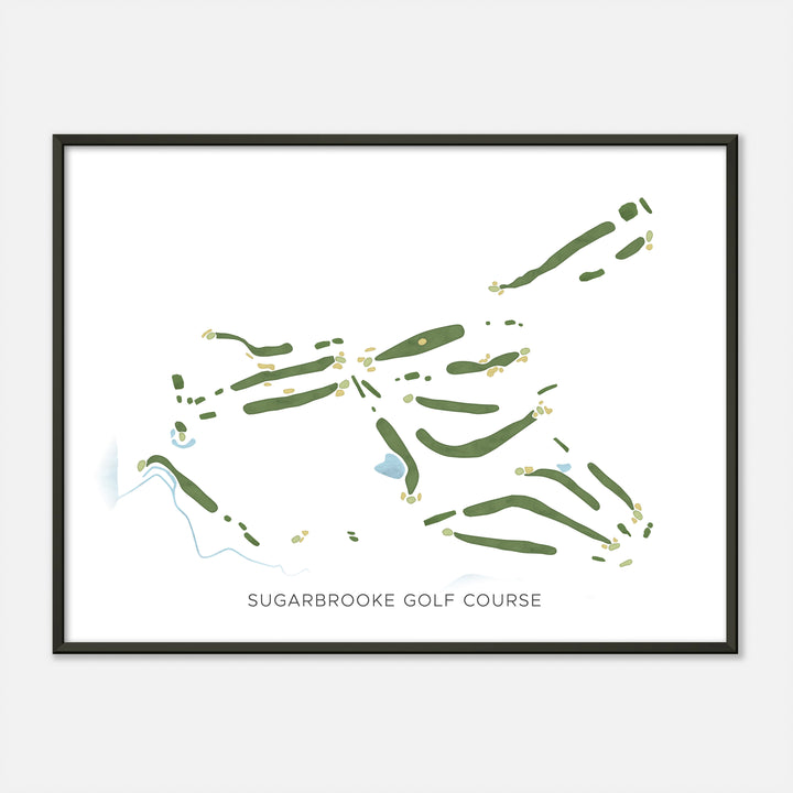 Print of Sugarbrooke Golf Course Modern Map