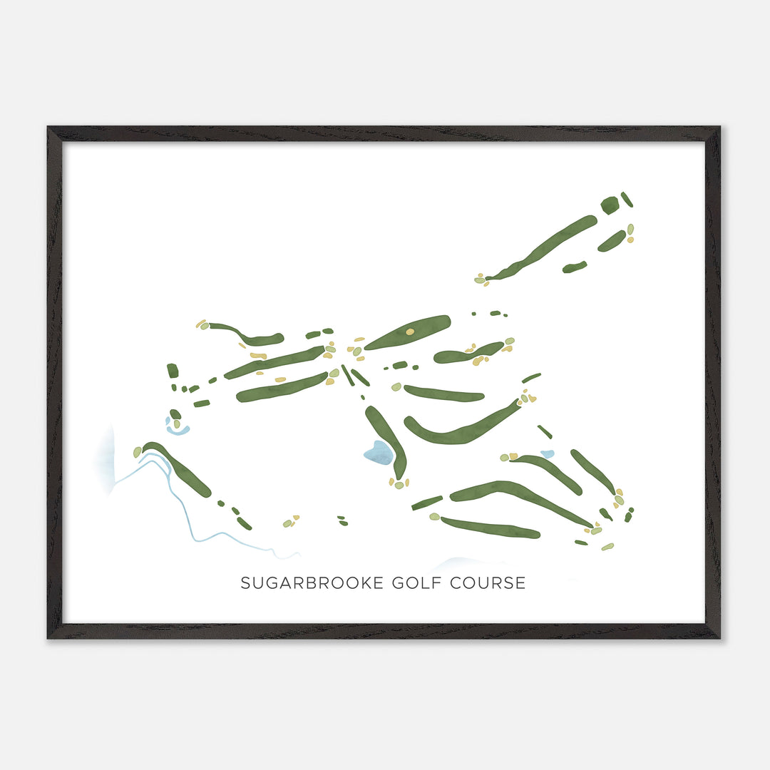 Print of Sugarbrooke Golf Course Modern Map